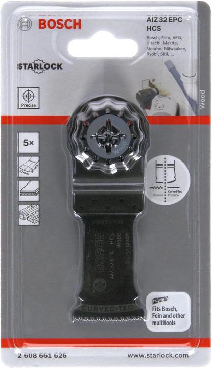 Actual product image Bosch Professional Zubehör HCS plunge cut saw blade AIZ 32 EPC Wood, 50 x 32 mm, pack of 5