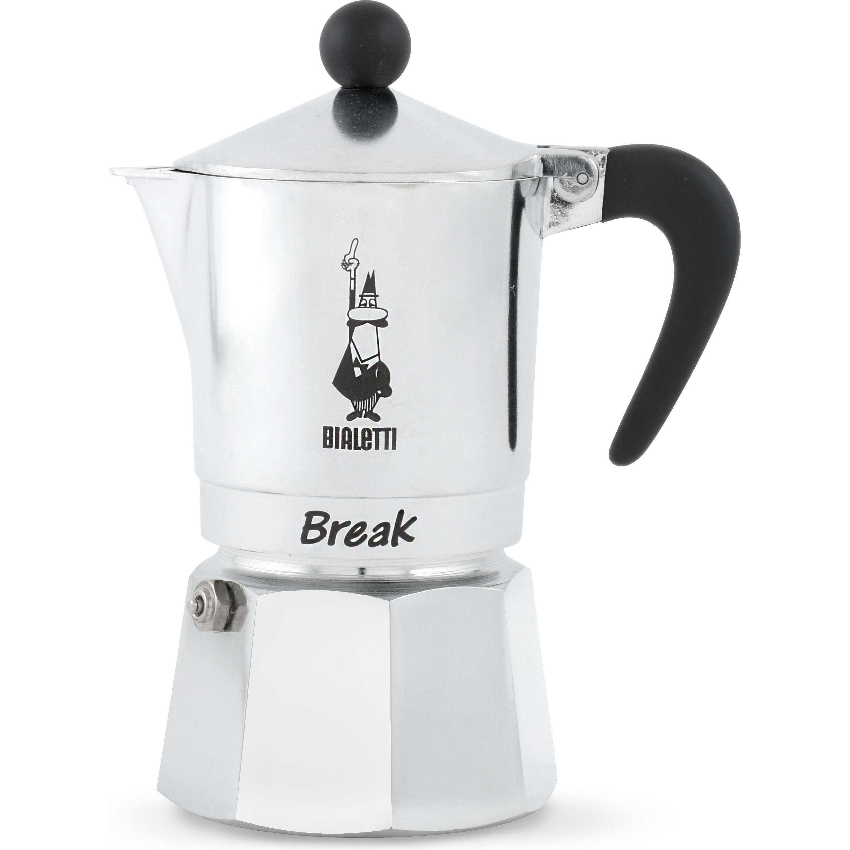 Bialetti Argento Break 1Cup, Caffettiera Moka,