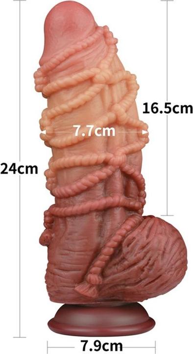 Image du produit Lovetoy Gode extrême avec motif de corde 24 cm