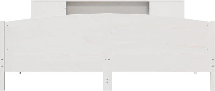 Produktbild vidaXL Massivholzbett Holzbett Bett mit Regal ohne Matratze Weiss 180x200cm (180 x 200 cm)