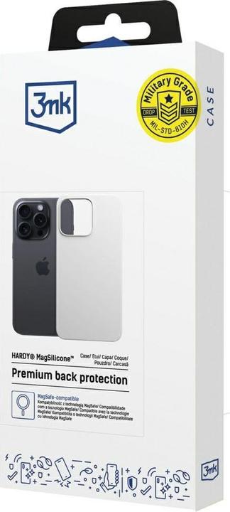 Produktbild 3MK Etui Hardy MagSilicone do Apple iPhone 16 Pro Max biały (Apple iPhone 16 Pro Max)