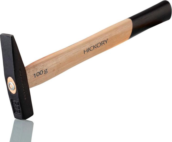 Actual product image Stahlwerk Hammer locksmith hammer 100g robust steel head, hickory wood handle (100 g)