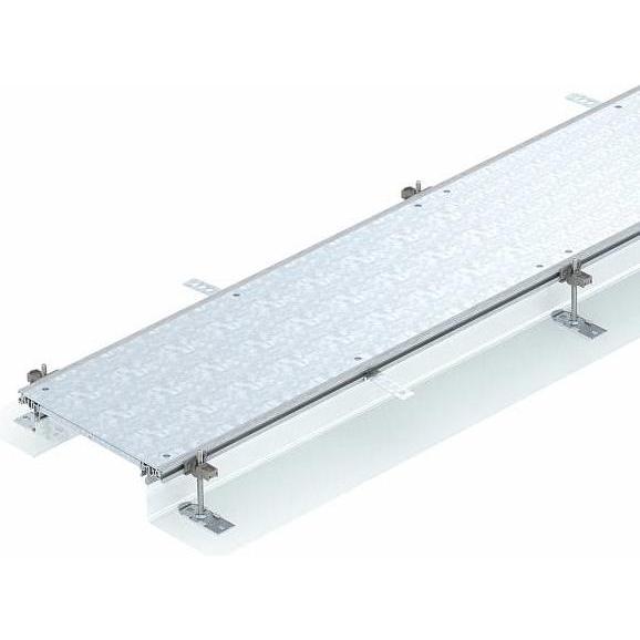 OBO Bettermann, Passaggio dei cavi, OBO OKA-G30040140 Unità di canalizzazione con copertura del massetto 2400x300x140mm (240 cm)