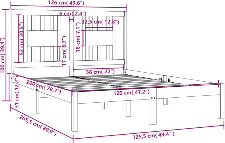 Actual product image vidaXL Vitko (120 x 200 cm)