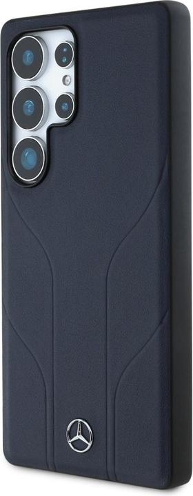 Image du produit Mercedes Leather Debossed Lines MagSafe Case for Samsung Galaxy S25 Ultra - Blue (Samsung Galaxy S25 Ultra)