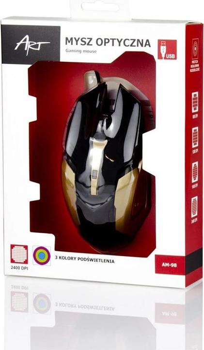 Actual product image Art MYART AM-98 Optical Gaming Mouse 2400DPI USB AM-98 (Cable)