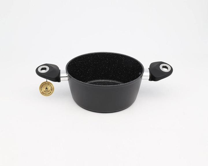 Actual product image Laguiole 8piece nonstick coating Black Ston induction (Frying pan, Pot, Aluminium)