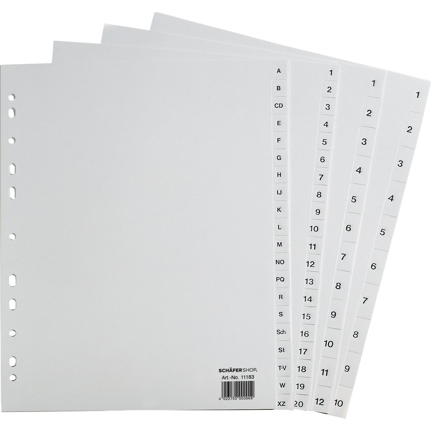 15x Schäfer Shop, Ordner Zubehör, Select Überbreite Ordner-Register, diverse Ausführungen, einzeln