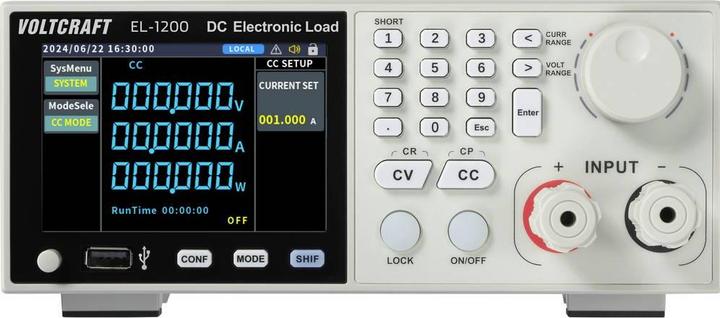 Actual product image Voltcraft EL-1200 Elektronische Last 150 V/DC 20 A 200 W