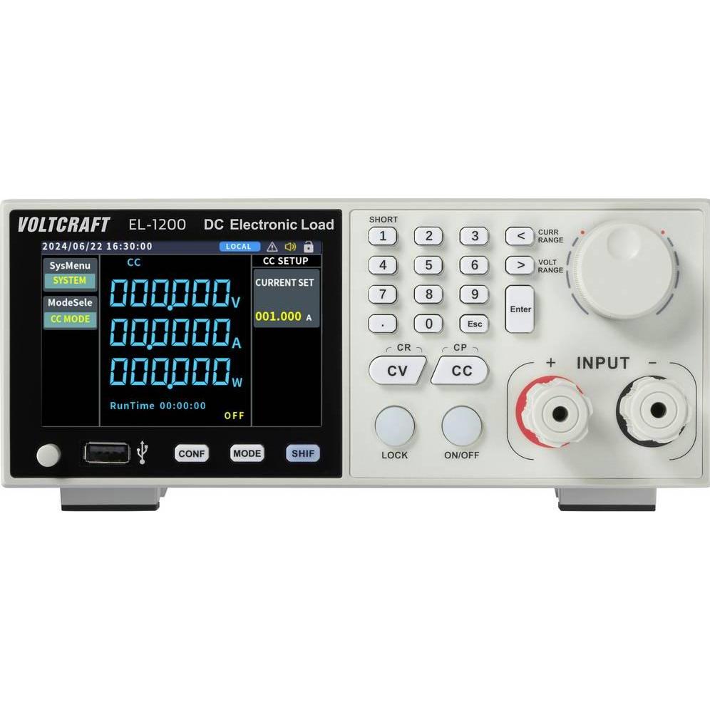 Voltcraft EL-1200 Elektronische Last 150 V/DC 20 A 200 W, Misurazione