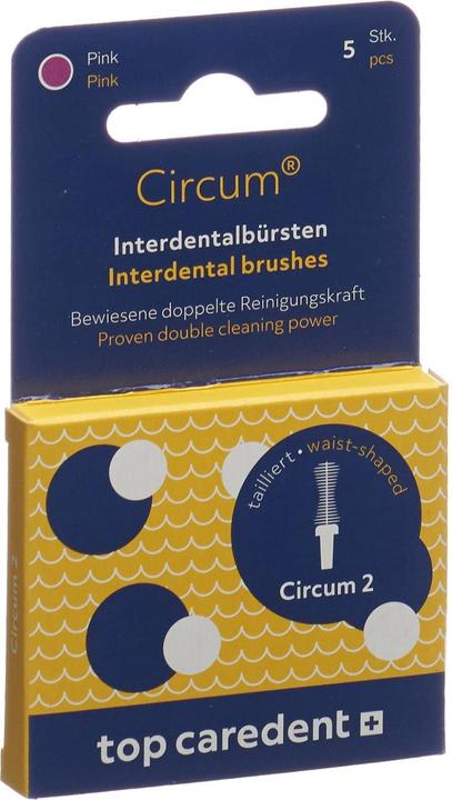 Actual product image Top Caredent Circum 2 CDB-2 Interdentalbürste pink >1.10mm (5 x)