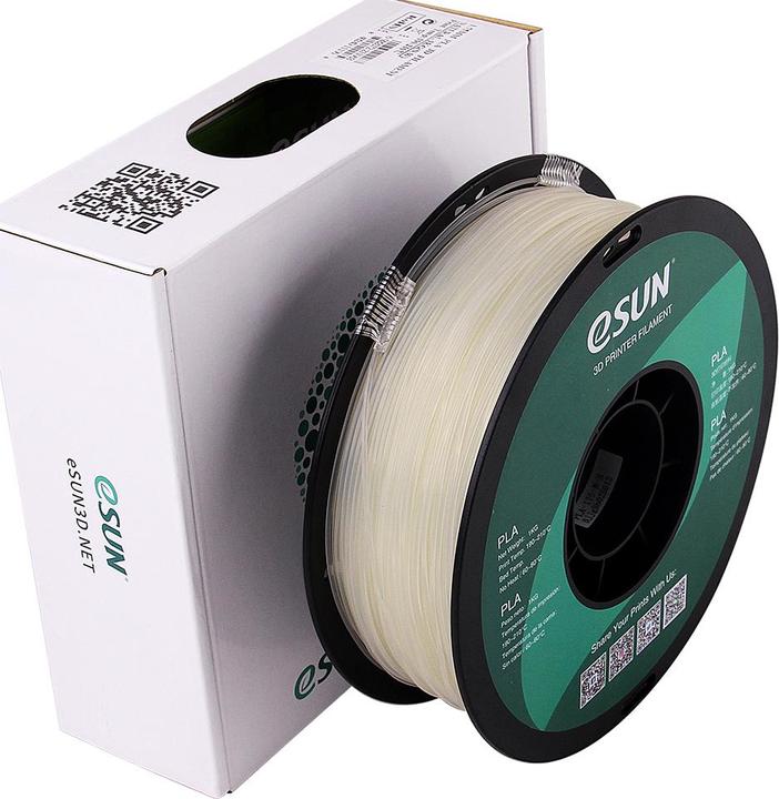 Actual product image eSUN PLA Natural Filament 1.75mm 1Kg (PLA+, 1.75 mm, 1000 g, Transparent)