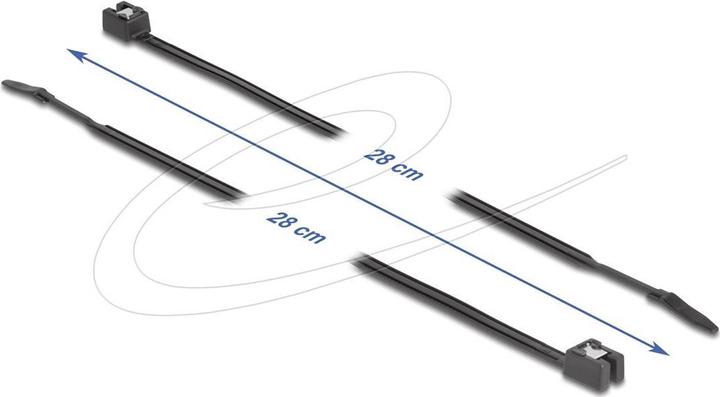 Actual product image Delock Cable ties (PU 50) self-cutting L 280 x W 4.8 mm black (280 mm, 50 pcs.)