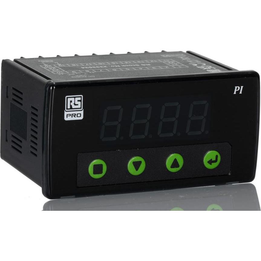 RS PRO, Misuratore energia, Display a 7 segmenti Display di processo per corrente, tensione H 92mm L 45mm 4 cifre D. 65mm