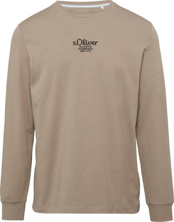 Produktbild s.Oliver T-Shirt Langarmshirt mit Logo-Stickerei (S)