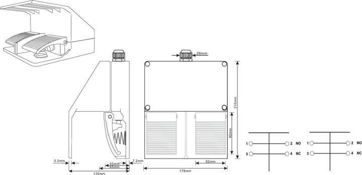 Immagine prodotto Tru Components interruttore a pedale