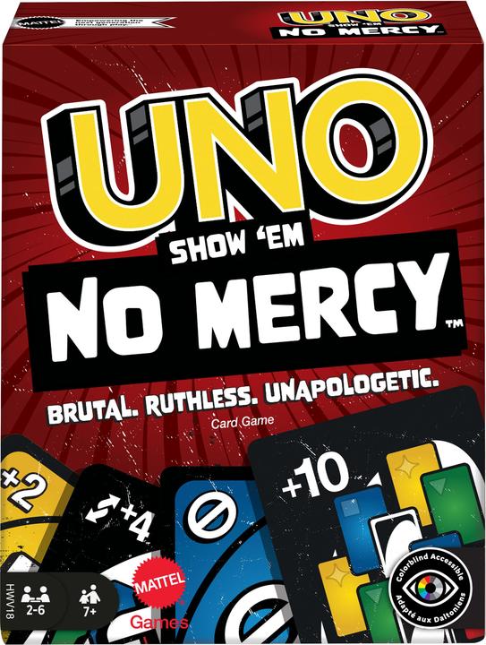 Actual product image Mattel Games UNO No Mercy (English, French, German, 2 - 8 Players)