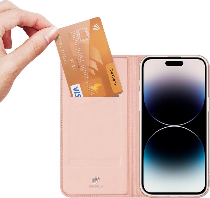 Produktbild Dux Ducis Skin Pro Wallet Case for iPhone 15 Pro Max - Pink (Apple iPhone 15 Pro Max)