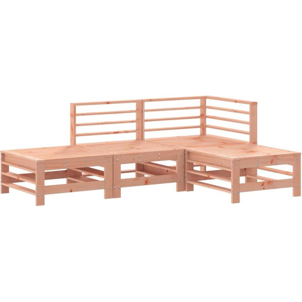 VidaXL, Gartenlounge, 4-tlg. Garten-Lounge-Set Massivholz Douglasie,Material