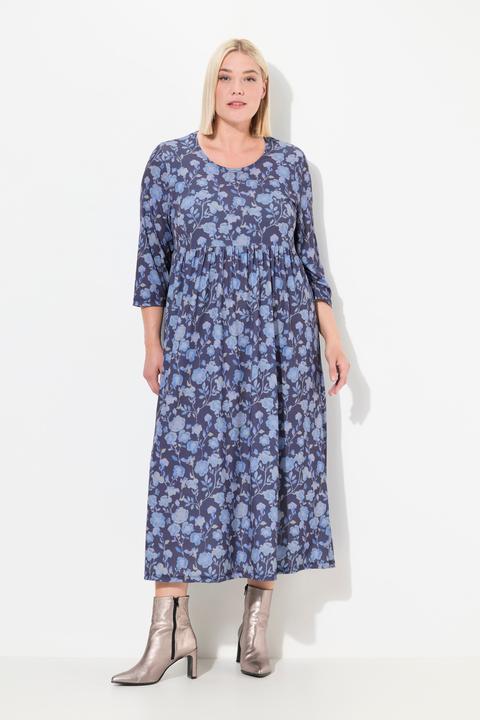 Produktbild Ulla Popken Jerseykleid, A-Linie, Blumenmuster (54)