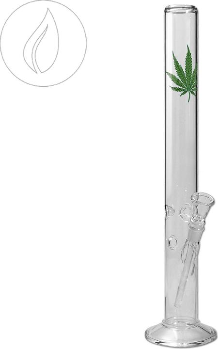 Produktbild Breit Breitseite Glasbong Ice Hanfblatt