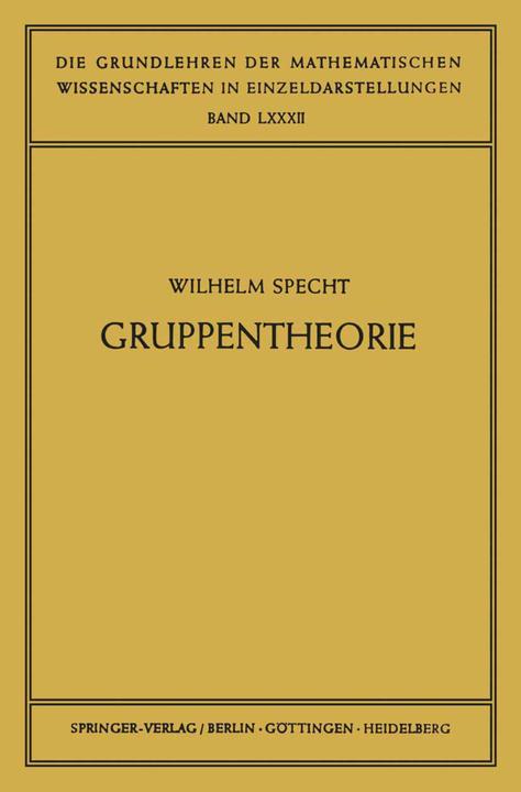 Produktbild Gruppentheorie (Deutsch, Wilhelm Specht, 2012)