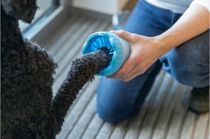 Immagine prodotto Trixie Pulisci zampe S-M, silicone/PP, blu (Cane)