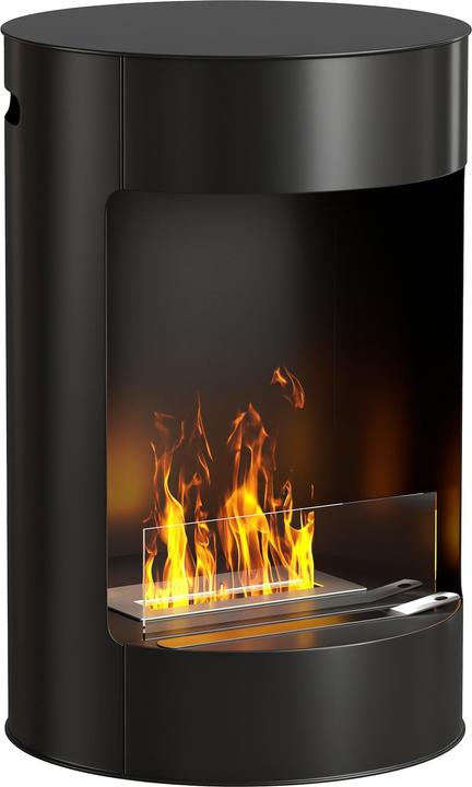 Homcom Ethanol-Kamin Stahl, Edelstahl Schwarz