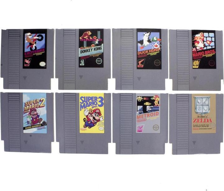 Actual product image Nintendo Tassenuntersetzer: NES Cartridges (8x, Glass coaster)