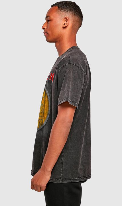 Produktbild Merchcode Powerslave - Mummy Circle Ripped Paper Acid Washed Oversize Tee - 190103 (M)