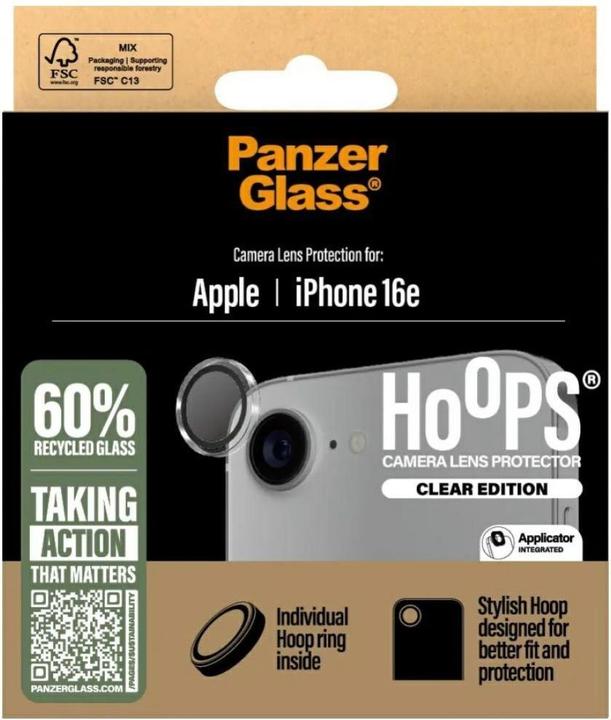 Image du produit PanzerGlass Hoops transparent Lens Protector iPhone SE (2025) (1 pcs, Apple iPhone 16e, Apple iPhone 17e)