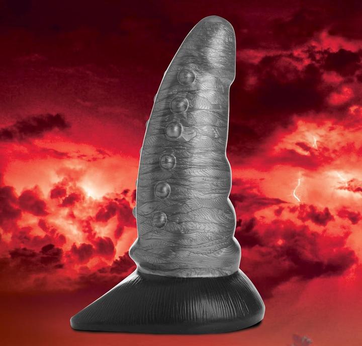 Actual product image Frisky Beastly Tapered Bumpy Silicone Dildo