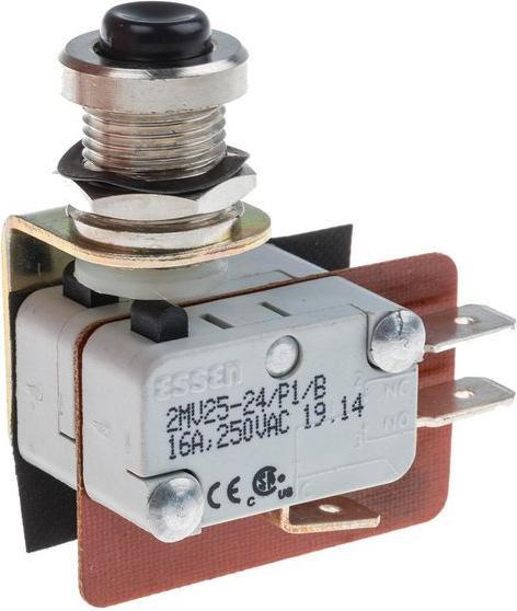 Actual product image RS PRO Microswitch button-actuator quick connection, 16 A @ 250 V ac, DPST 800 g - +85°C