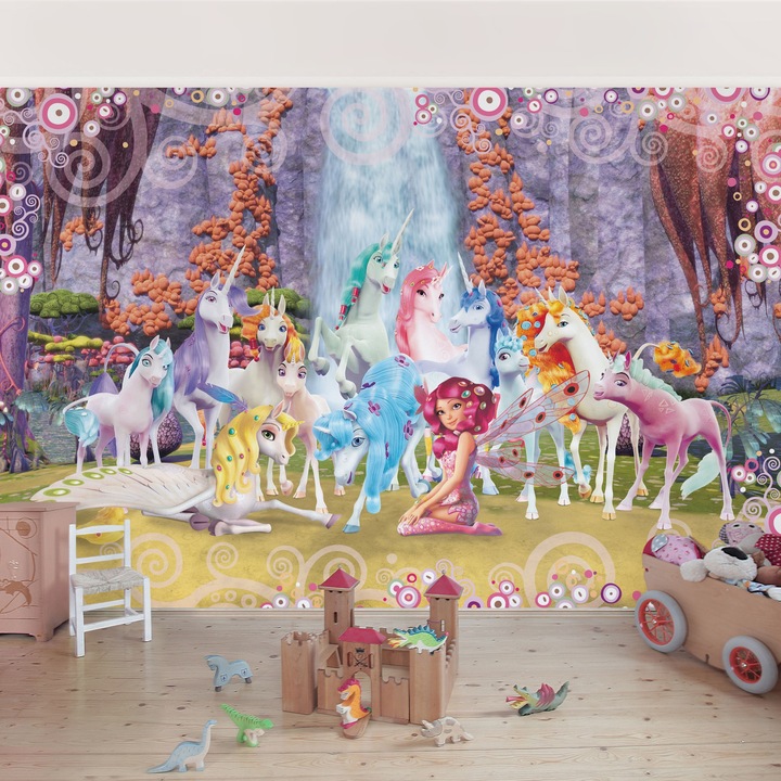 Actual product image Bilderwelten Mia and me - Mia and Onchao with the unicorns by Centopia Premium (432 x 290 cm)