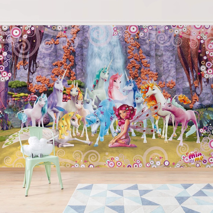 Actual product image Bilderwelten Mia and me - Mia and Onchao with the unicorns by Centopia Premium (432 x 290 cm)