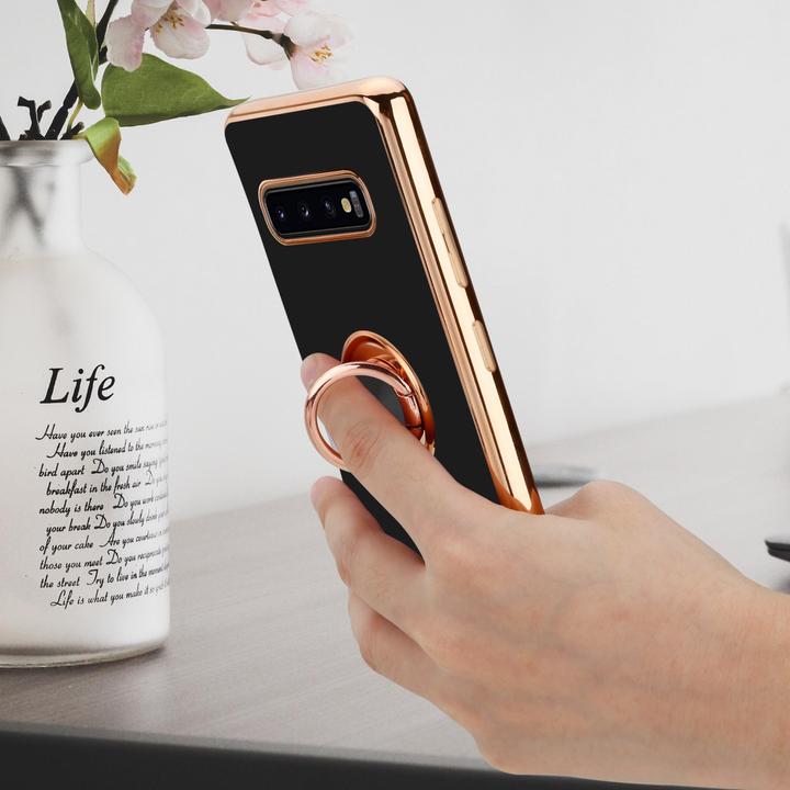 Actual product image Cadorabo Case for Samsung Galaxy S10 PLUS in TPU with camera protection and ring LM089 Style (Samsung Galaxy S10+)