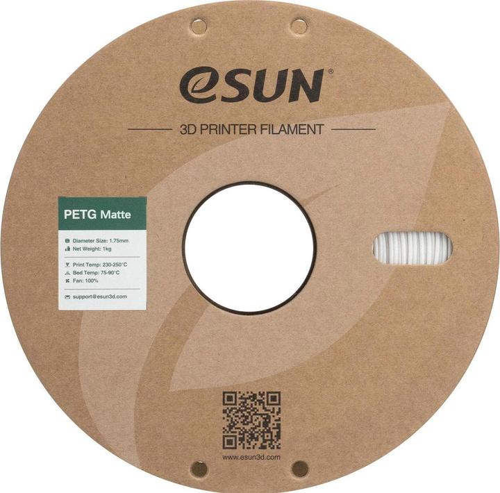 Immagine prodotto eSUN Filament PET-G Matt Weiss 1.75mm 1000g (1.75 mm, 1000 g)
