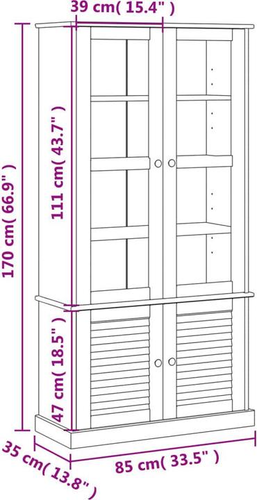 Image du produit vidaXL Dash (85 x 35 x 170 cm)