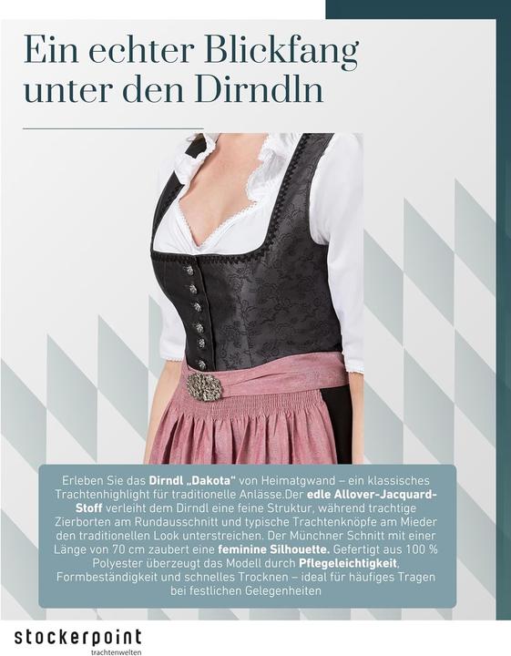 Image du produit Stockerpoint Dames Dirndl Dakota Jurk, zwart, 42 (42)