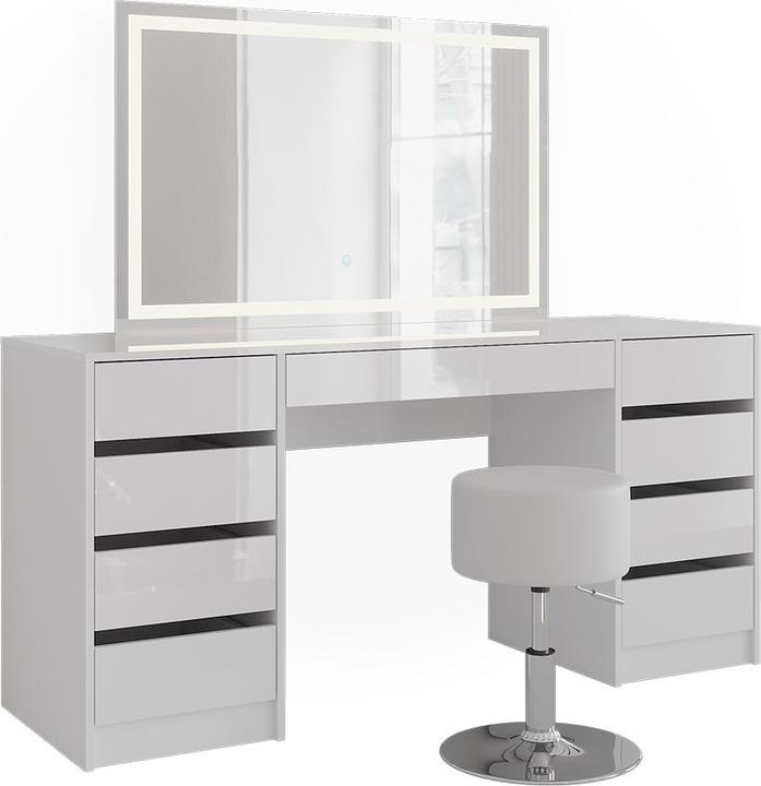 Image du produit Vicco Sherry avec miroir LED et tabouret (158.20 x 50.10 x 76 cm)