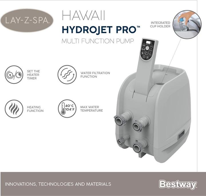 Image du produit Bestway Lay-Z-Spa Hawaii Hydro Pro (6 Personnes)
