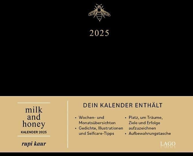 Produktbild milk and honey – Kalender 2025 (Harter Einband, Deutsch)