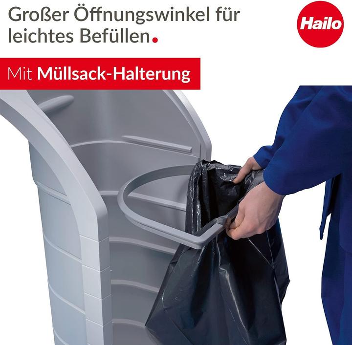 Produktbild Hailo ProfiLine WSB Design Plus XXXL, Wertstoffsammler, 120 ltr, Silber (120 l)