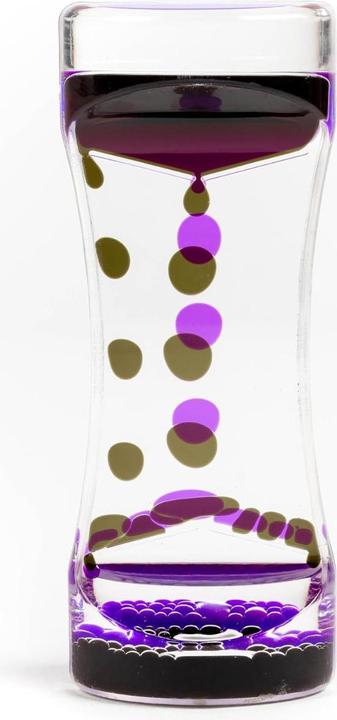 Actual product image The twiddlers Flüssige Sanduhr Liquid Motion Timer pink purple