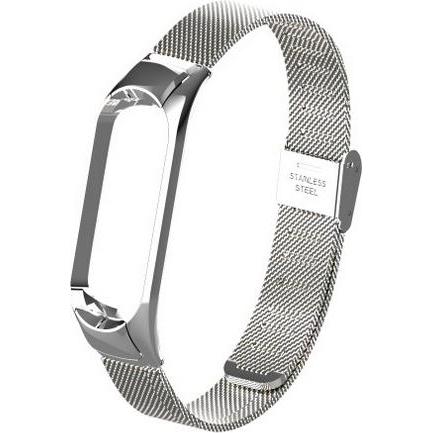 Deveroux XMBD34OMESL (Stainless Steel, 4, Mi Band 3), Uhrenarmband, Silber