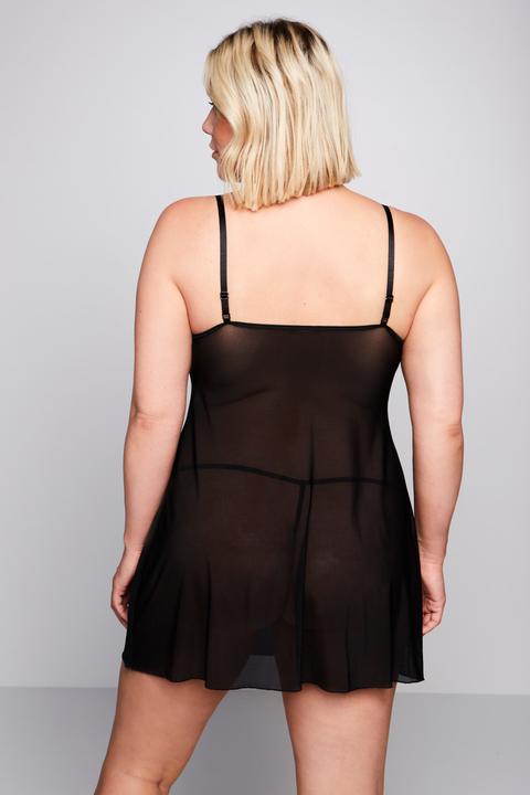 Produktbild Ulla Popken 2er-Pack, Négligé, V-Ausschnitt, String (46, 48)