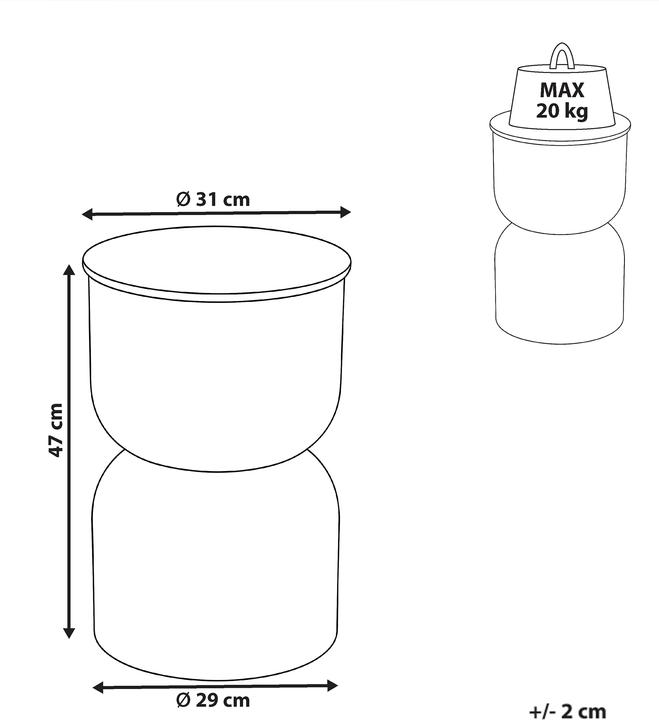 Image du produit Beliani Letta (31 x 31 x 47 cm)