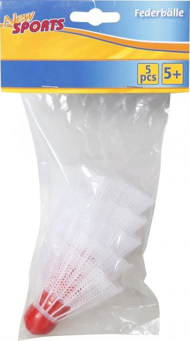Actual product image New Sports 6 Shuttlecocks white