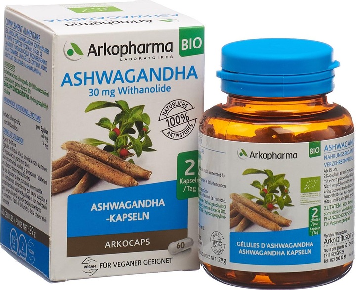 Produktbild Arkopharma Arkocaps Bio Ashwagandha Kapseln (60 Stück, Kapseln, 68 g)
