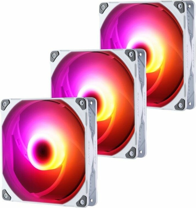 Actual product image Phanteks M25 PWM D-RGB fan, 3-pack - 140mm, white (140 mm, 3 x)